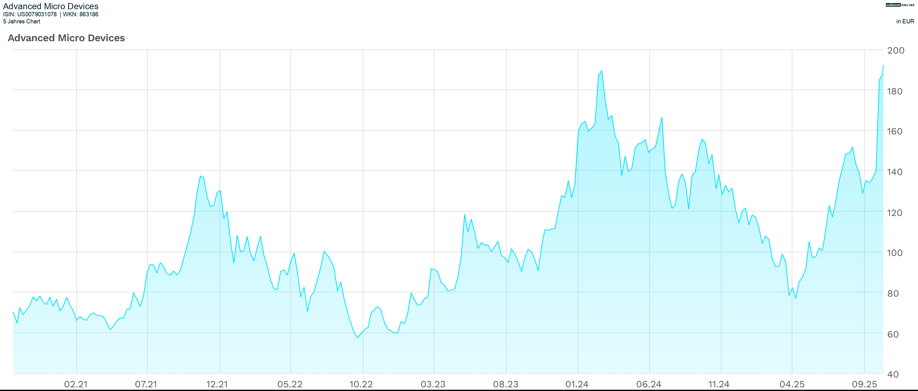 5-Jahres-Chart AMD
